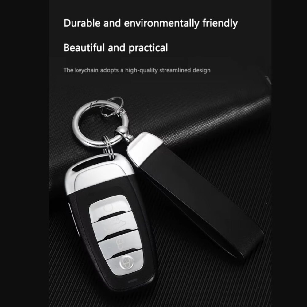 New Black PORSCHE STUTTGART HOTROD Leather Crest KeyRing Key Ch… - Picture 13 of 14